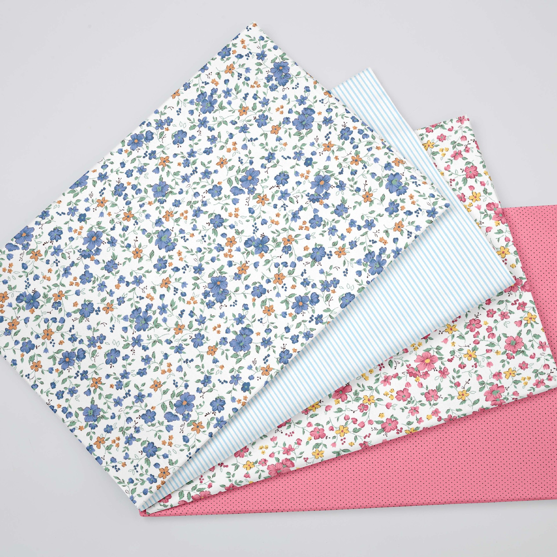 Wholesale Supply of 133*72 Twill Printed Fabric Cartoon Flower 40 Count Cotton Fabric 1.6m Width