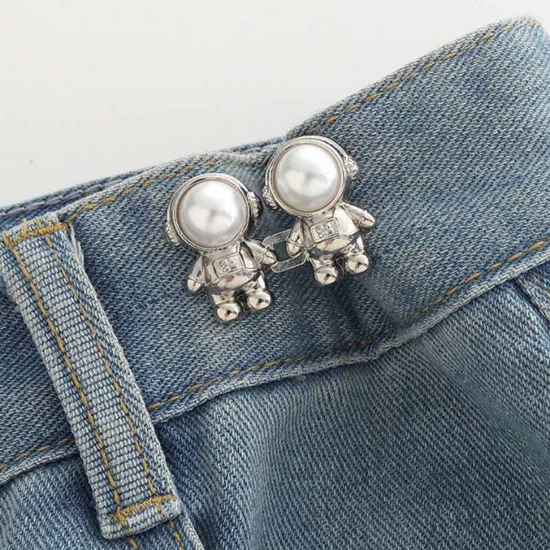 Picture of Chinese Knot Waist Buckle Pair Buckle Flat Bottom Removable Nail-free Seam-free Button Girl's Trouser Skirt Waist Size Change Artifact