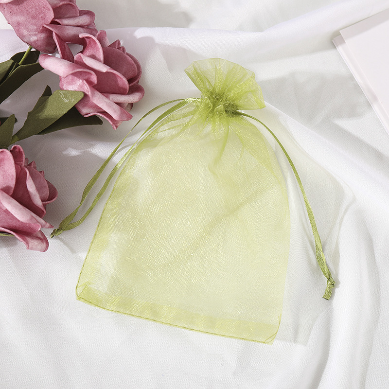 Picture of Plain beam gauze bag wholesale wedding candy bag spot small gift packaging mesh bag printing high density gauze