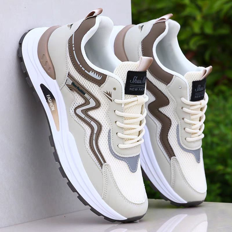 Men's Shoes Summer New Breathable Sandals Trendy Versatile Youth Hollow Mesh Shoes Casual Soft Sole Non-Slip Running Shoes
