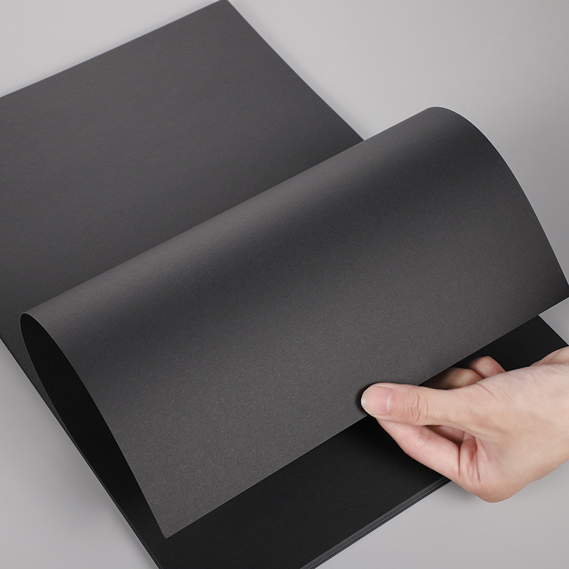 Picture of Factory wholesale A4 double-sided black cardboard children's handmade paper folding thickened hard cardboard gift box handbag packaging paper