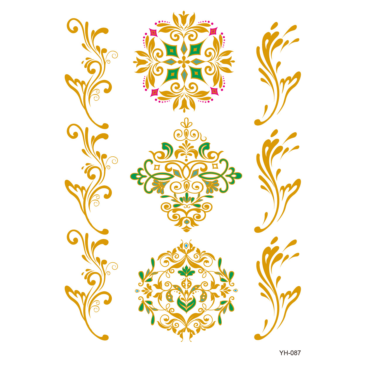 Picture of Bronzing tattoo stickers manufacturers in stock wholesale waterproof tattoo stickers fashion tattoo stickers