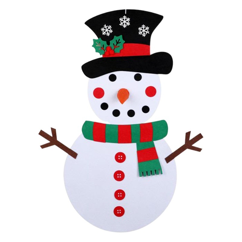 Felt Christmas Snowman New Cartoon Children's Educational DIY Handmade Three-dimensional Toy Felt Christmas Snowman in stock
