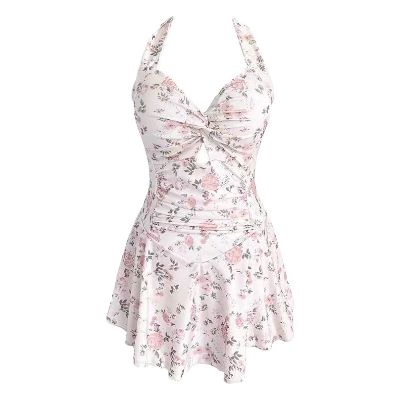 Women's Swimsuit Summer One-Piece 2025 New Hot Spring Women's Swimsuit Covering Belly and Slimming Look Sexy High-End Swimsuit
