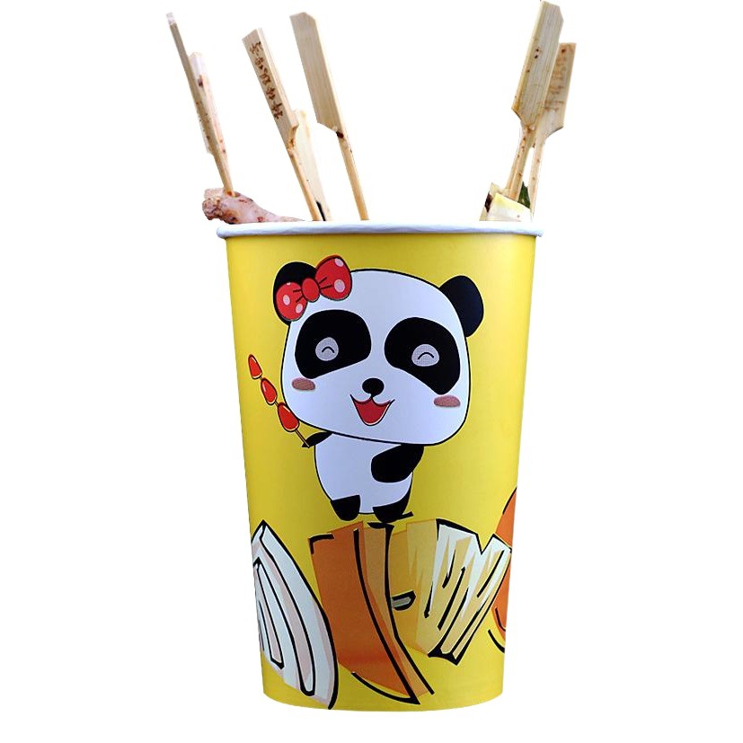 Kwantung Cooking Cup Wholesale Thickened String Spicy Hot Paper Bowl Kebab Take-out Packing Box Disposable String Barrel