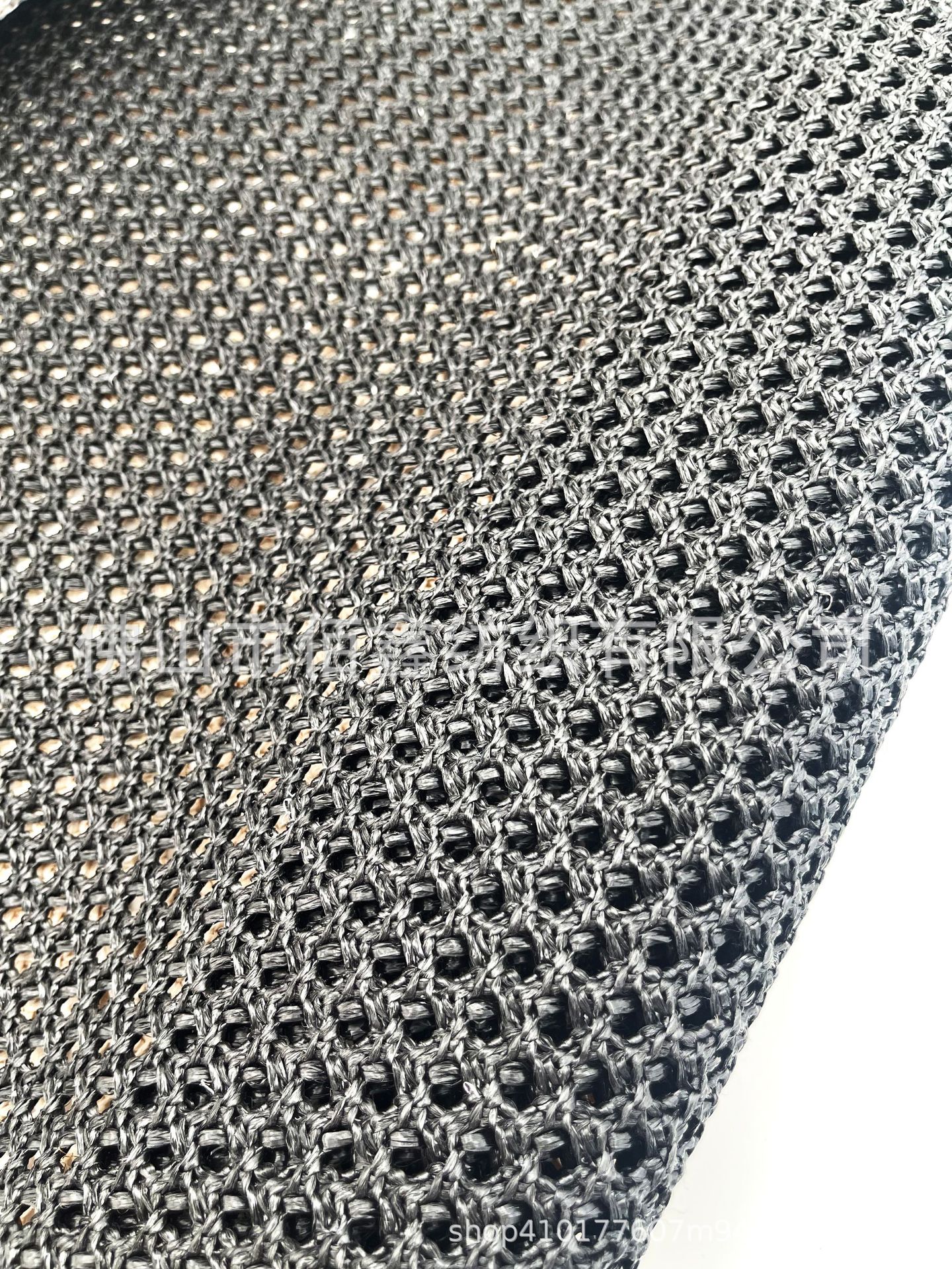 Picture of Crochet knitted pp mesh fabric woven cross hollow PE straw mat shoes and hat material luggage handbag decorative fabric handmade fabric