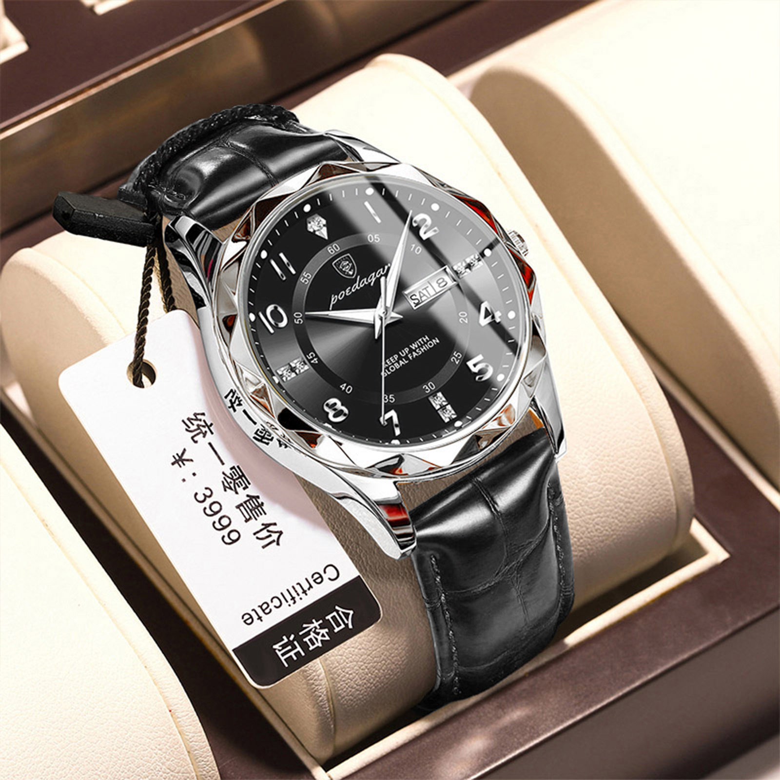 Picture of Swiss brand new belt men's watch waterproof luminous quartz watch live foreign trade explosions a generation of hair
