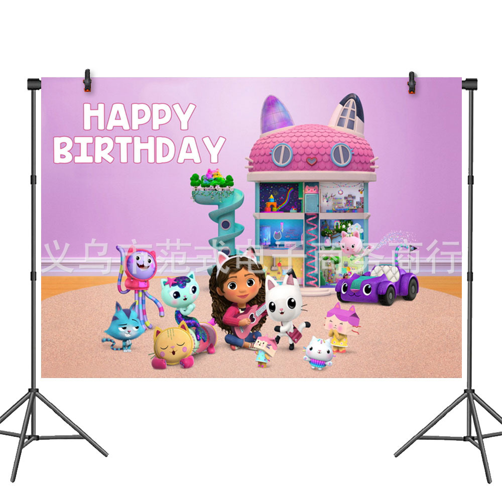 Picture of Gaby doll paper tray paper cup paper towel rice flower box tablecloth pennant Gaby doll disposable birthday tableware