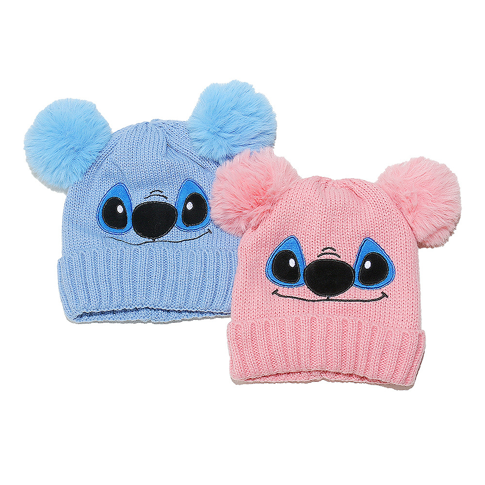 European and American children's knitted hat autumn and winter new fleece-lined thick warm cold cap cross-border European and American cartoon wool cap foreign trade