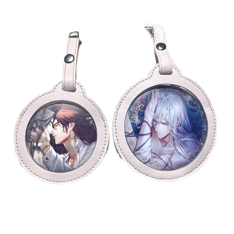Picture of Barji protective cover pendant cartoon millet display outbound bag accessories PU round bag single badge storage bag