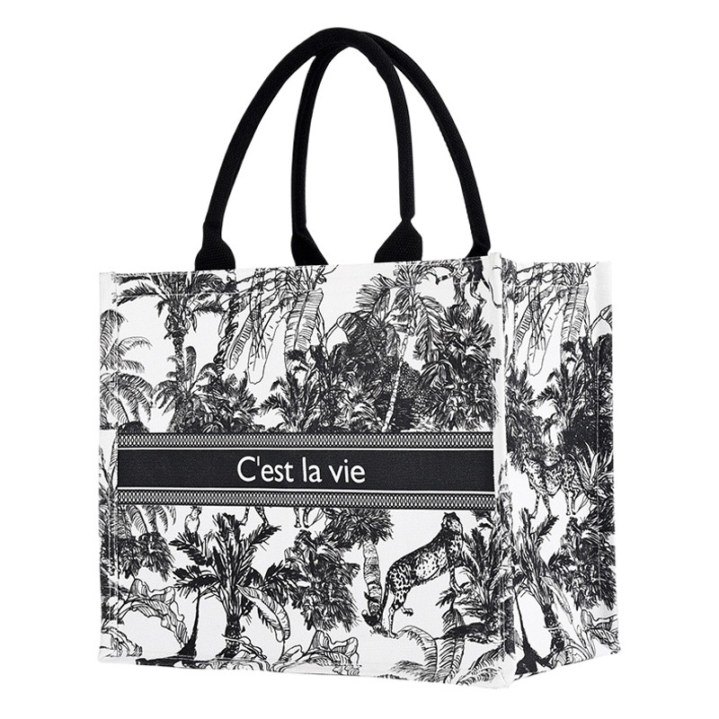 Jungle and Beasts Canvas Bag Custom Printed Vintage Tote Bag Gift Bag Logo Advertising Canvas Bag