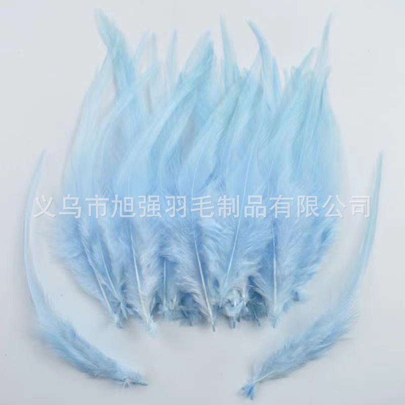 Picture of Feather wholesale sharp feather color chicken feather big white tip diy dream catcher handmade crafts earrings clothing accessories