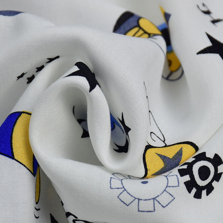 Rayon Printed Comfortable Fabric Dress Shirt Air-Conditioned Shirt Children's Clothing Summer Fabric