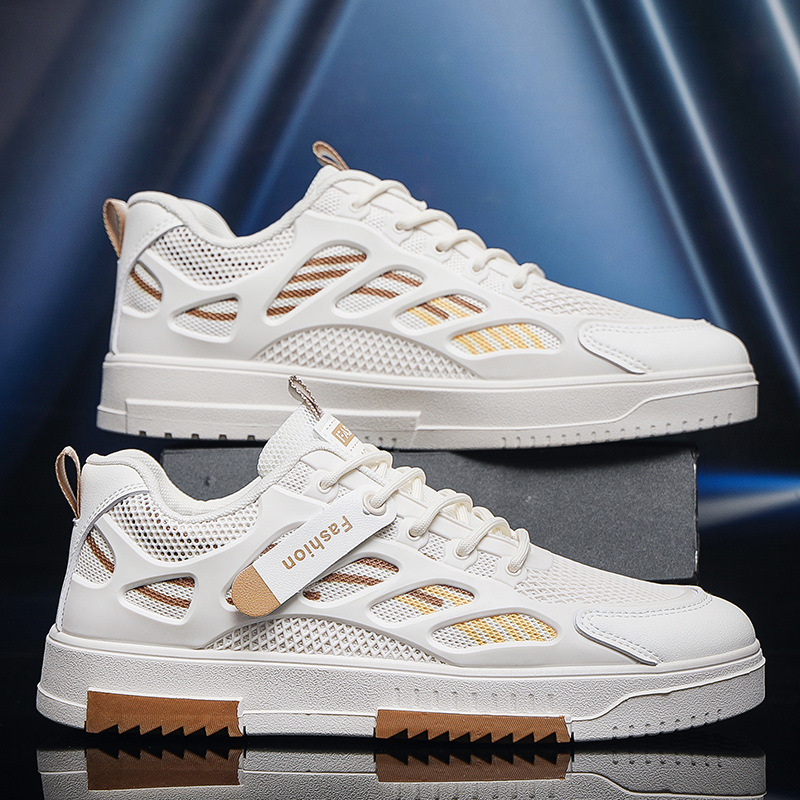 Picture of Men's Shoes 2025 Summer New Breathable Thin Mesh Shoes Korean Fashionable Casual Sneakers Sports Fashion White Shoes