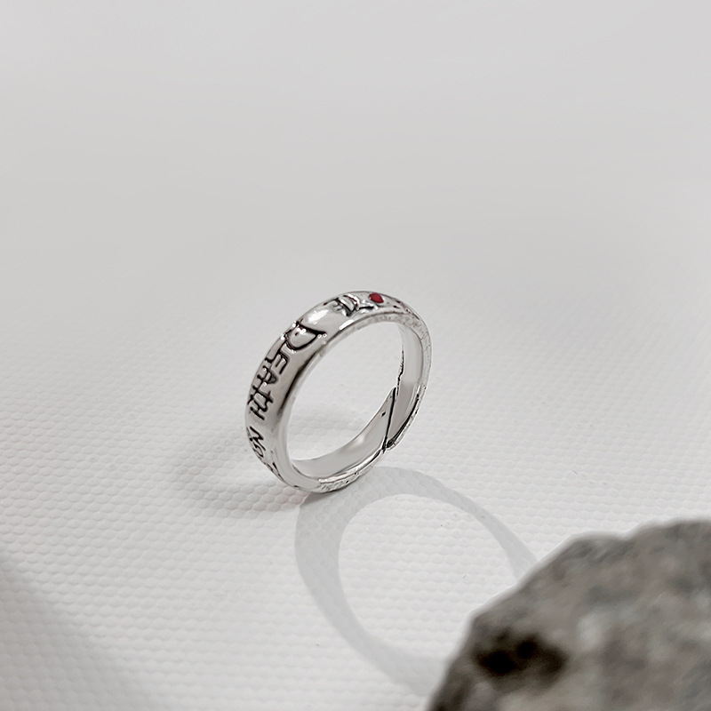 2024 Trendy Retro Ring Personalized Creative Punk Metallic Opening Adjustable Finger Ring