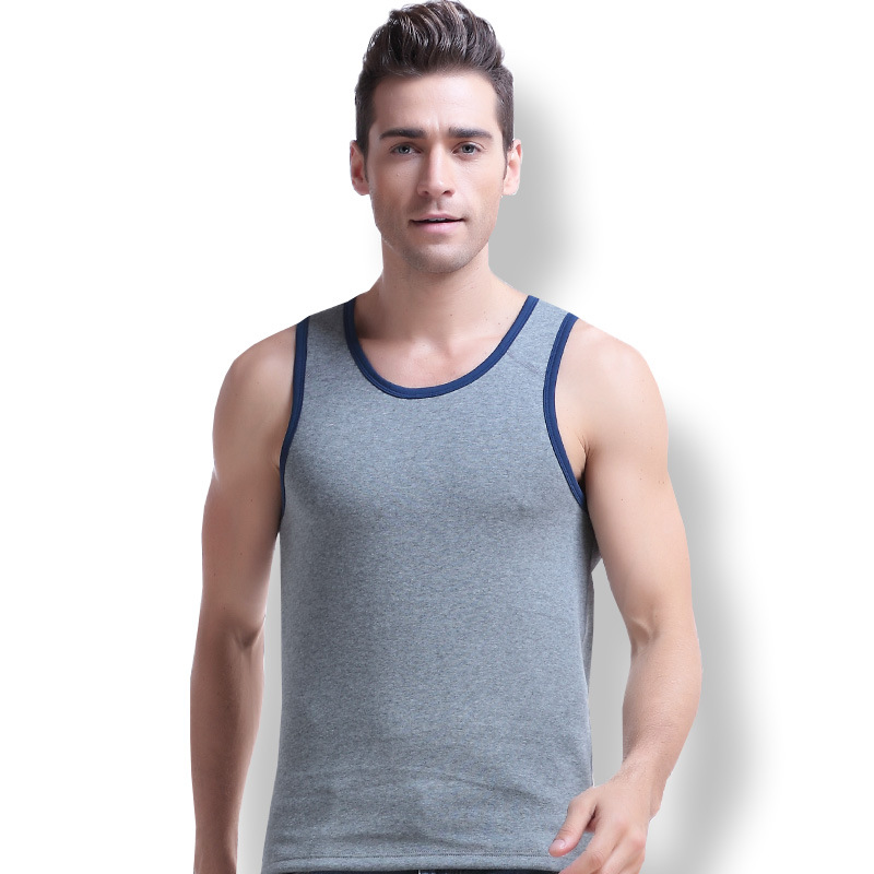 Men's Warm Vest Sports fleece-lined Thickened Tight Body-Fit Base Shirt Sleeveless Slim Vest Autumn and Winter Top