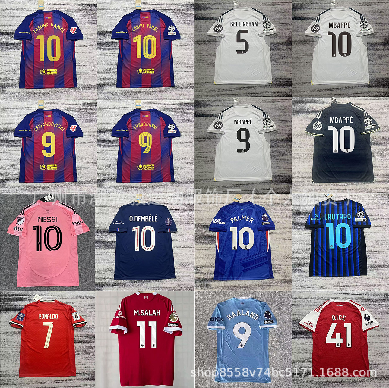 Wholesale Real Madrid jerseys, Mbappe Barca No. 10 Yamal, Chelsea, Inter Milan Liverpool PSG football uniforms
