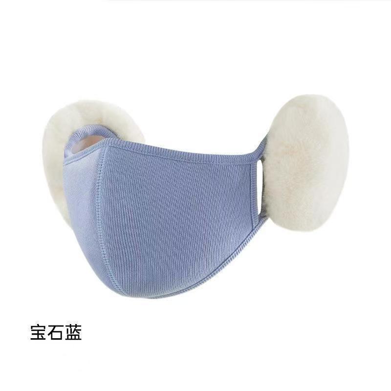 Picture of Winter plush cute ear protection three-dimensional slimming mask cold-proof breathable two-in-one earmuff women's cloud warm mask