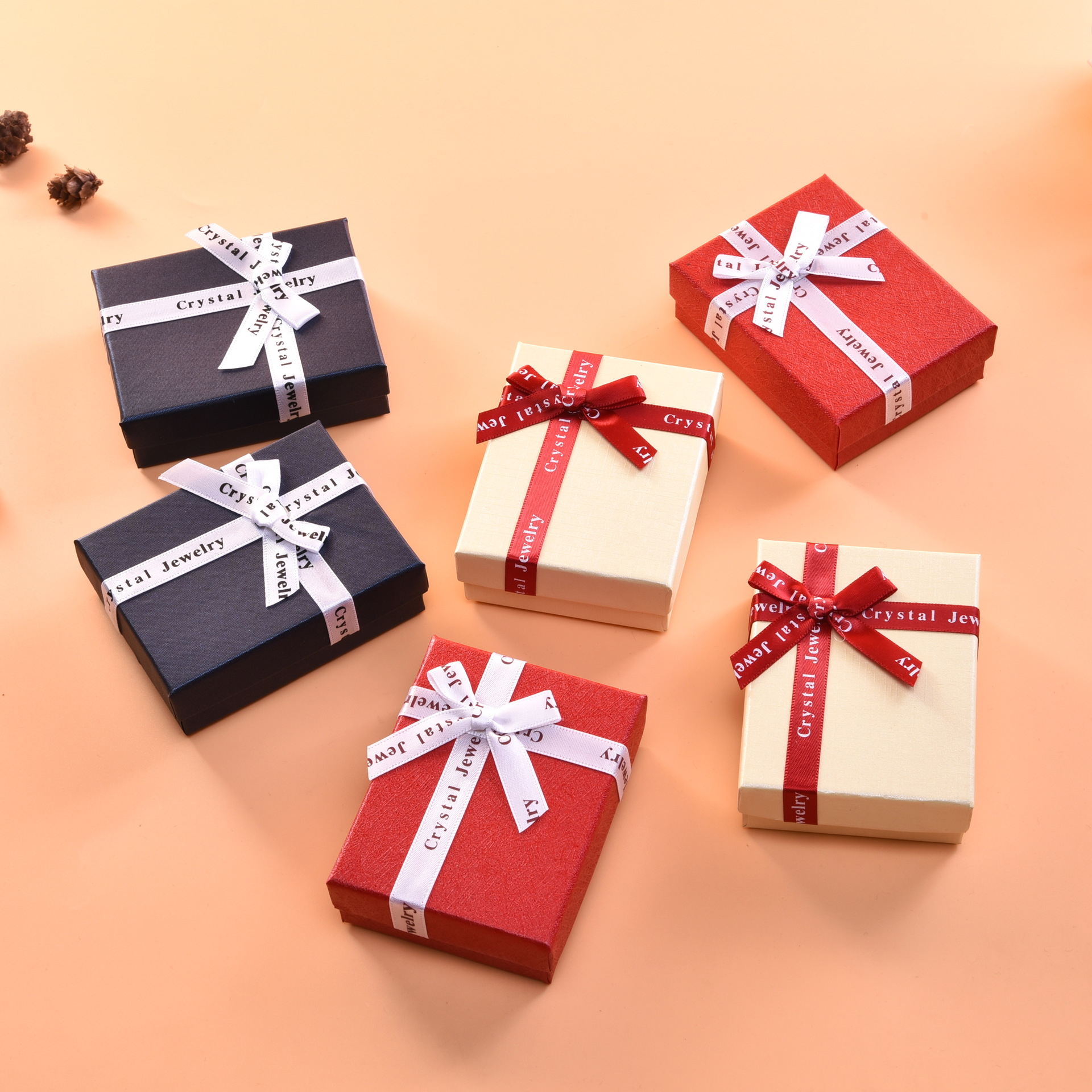 Custom Jewelry Box All kinds of Special Paper Small Packaging Gift Box Jewelry Box Bow Lover Gift Packaging Box