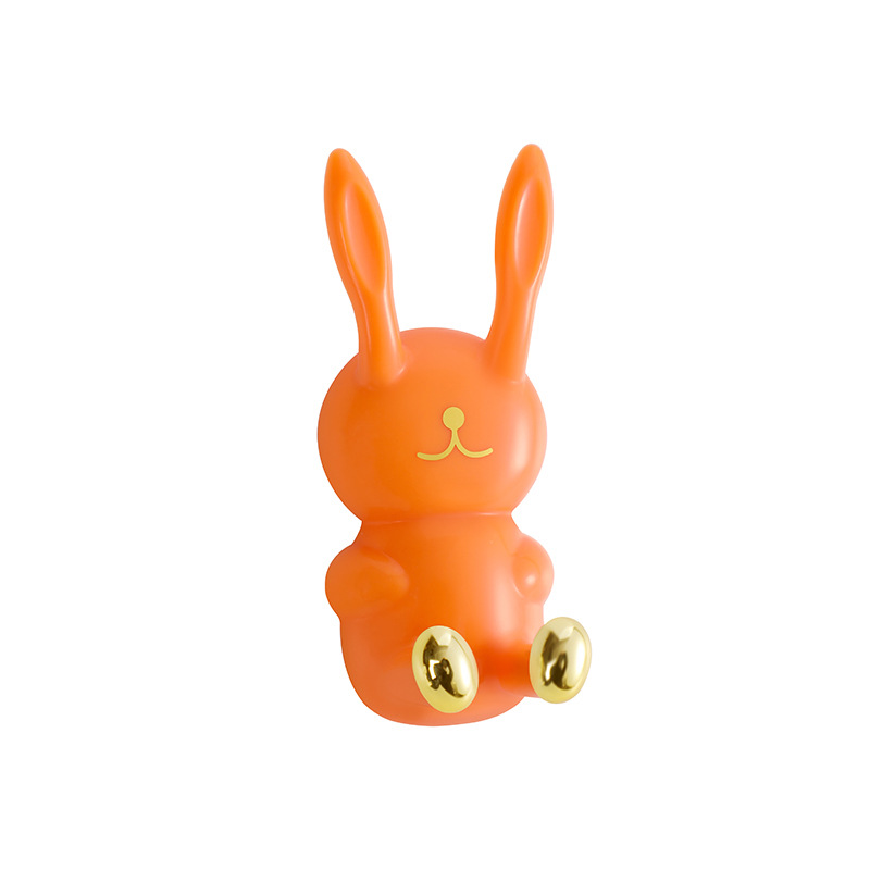 Picture of Cute rabbit punch-free hook seamless wall hanging storage wash cup toothbrush rack bathroom multi-functional sticky hook