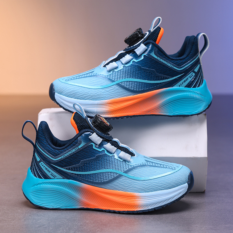 Red Rabbit Children's Shoes, Sports Shoes, Spring and Autumn Breathable, Wear-Resistant, Non-Slip Running Shoes, Running Shoes for Older Children in Physical Education Classes, One Piece