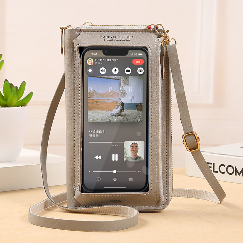 Picture of 2023 Touch Screen Phone Bag for Women, Crossbody Bag, Anti-Theft, Multi-Functional, Transparent, Fashionable Small Bag, Wallet, Phone Pouch, Anti-Drop