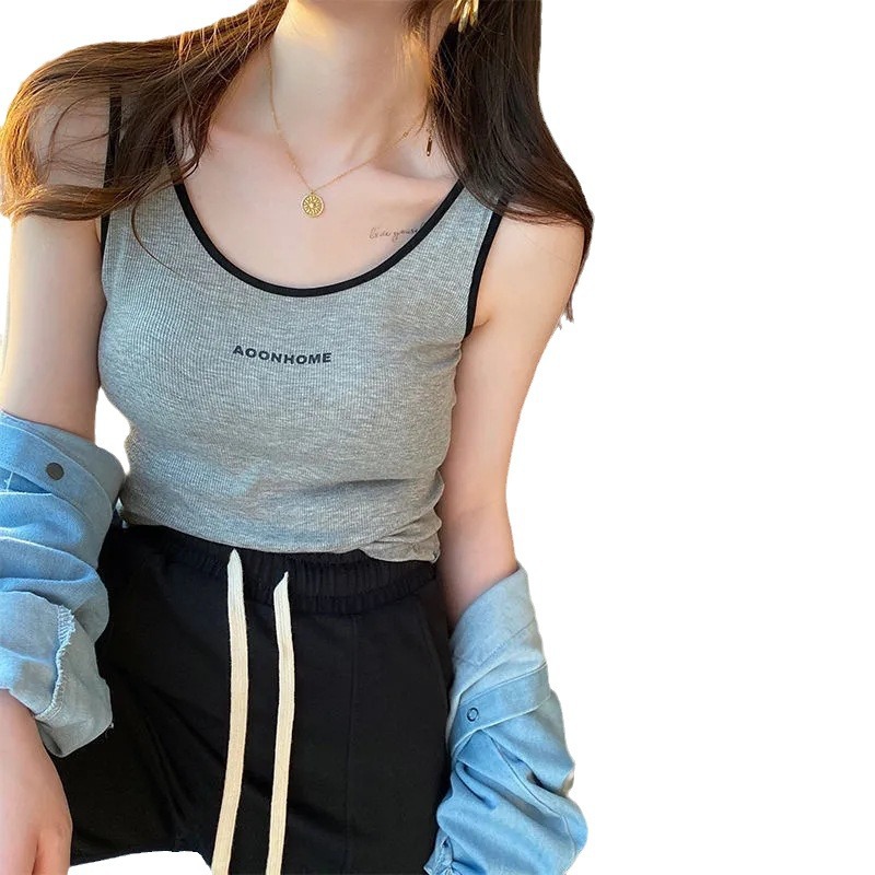 Picture of Camisole Women's Outer Wear Summer 2024 Korean Style New Base Inner Sport Sleeveless T-shirt All-match Top Trendy