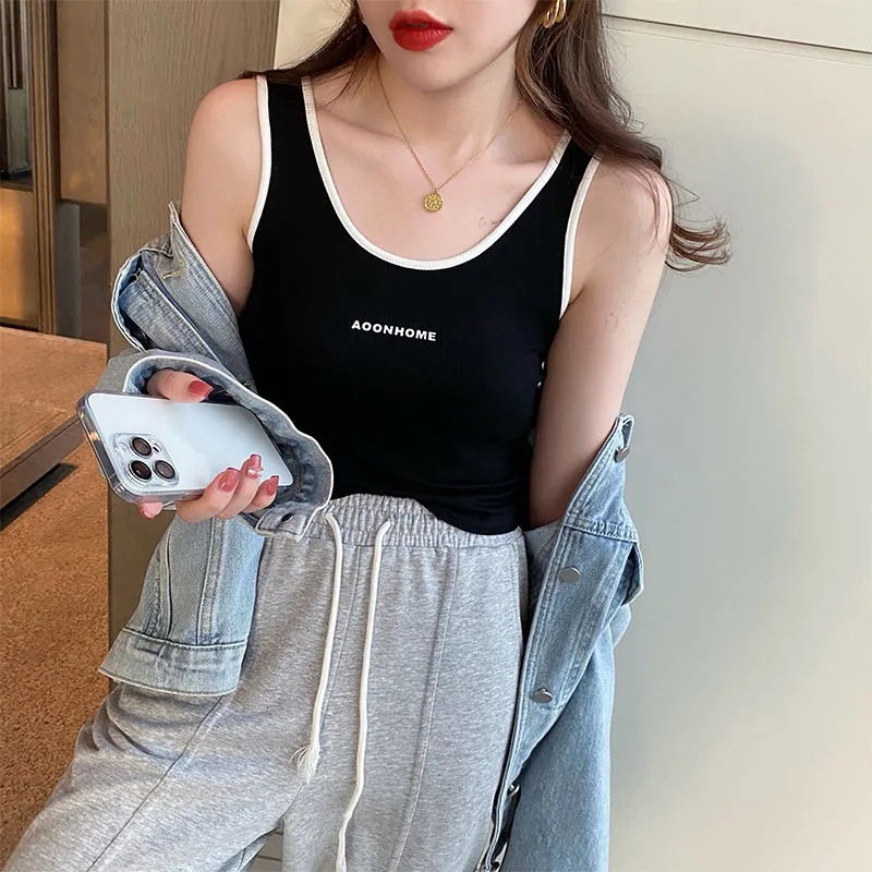 Picture of Camisole Women's Outer Wear Summer 2024 Korean Style New Base Inner Sport Sleeveless T-shirt All-match Top Trendy