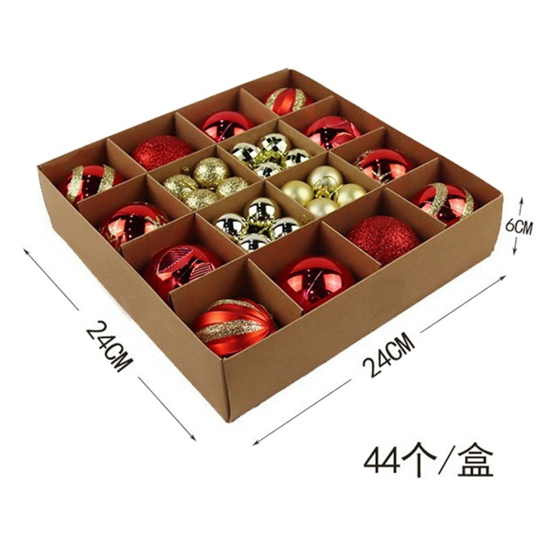 Cross-border foreign trade Christmas tree decorative ball holiday party decorations window pendant Christmas ball gift box suit