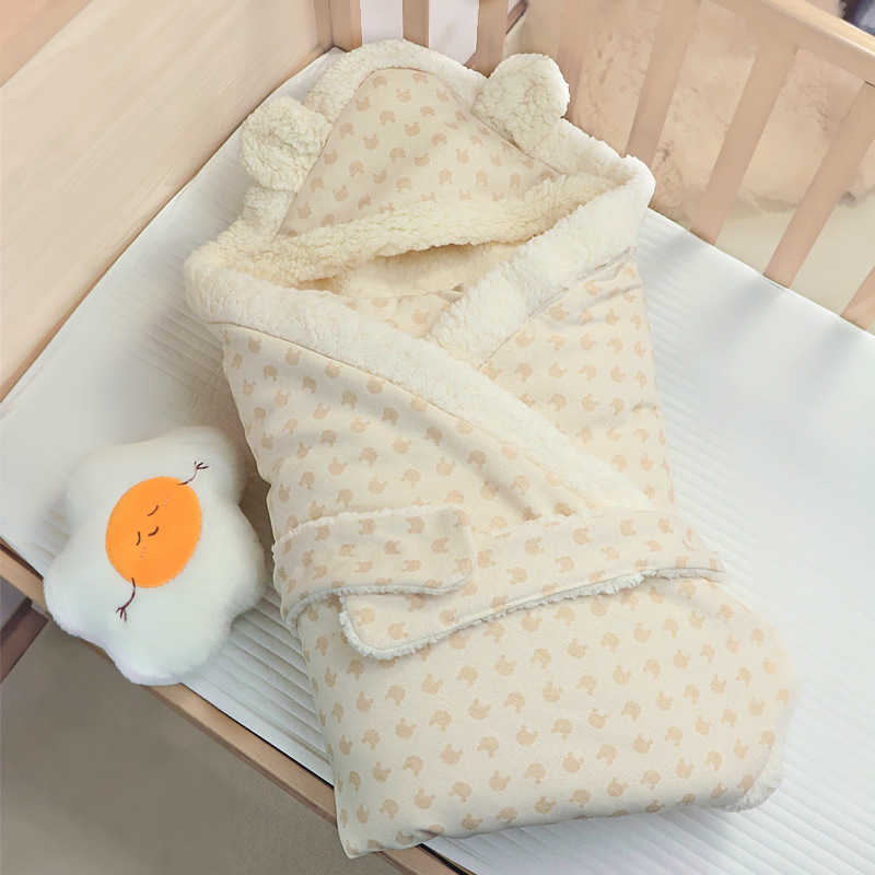 Baby Blanket, Autumn and Winter Colorful Cotton Blanket, Newborn Thickened Blanket, Newborn Baby Fleece-Lined Blanket