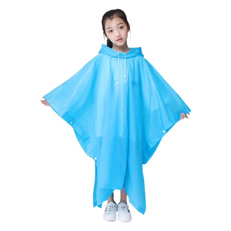 Factory wholesale children's raincoat travel light fashion Cape raincoat boys and girls students raincoat electric cycling poncho