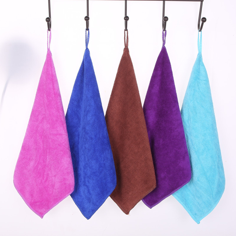 Picture of Fiber towel thickened each size small square household cleaning cloth absorbent household cleaning support logo