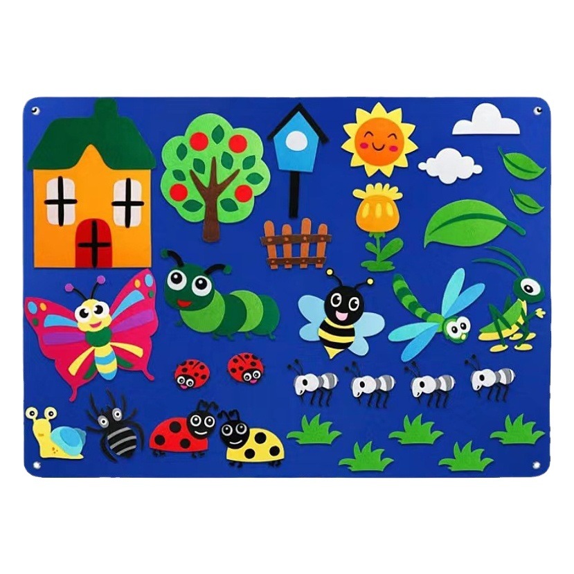 Factory spot felt busy board children's educational toys learning board infant action training Education Board