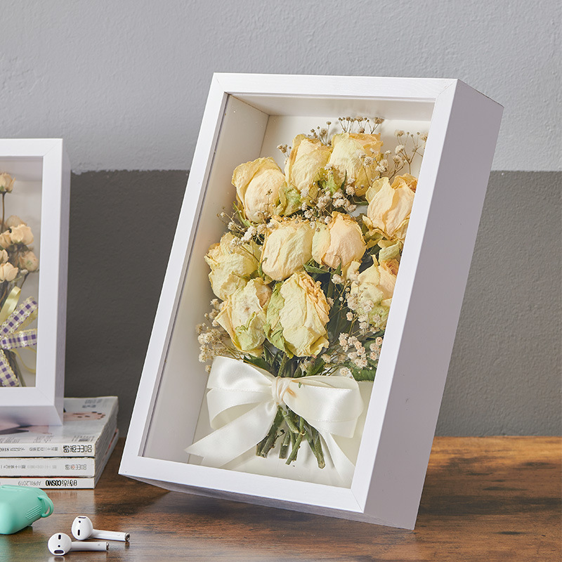 Picture of Stereo Hollow Thickened Dried Flower Photo Frame Wholesale DIY Handmade Specimen Display Frame Table A43 Clay Mounted Picture Frame