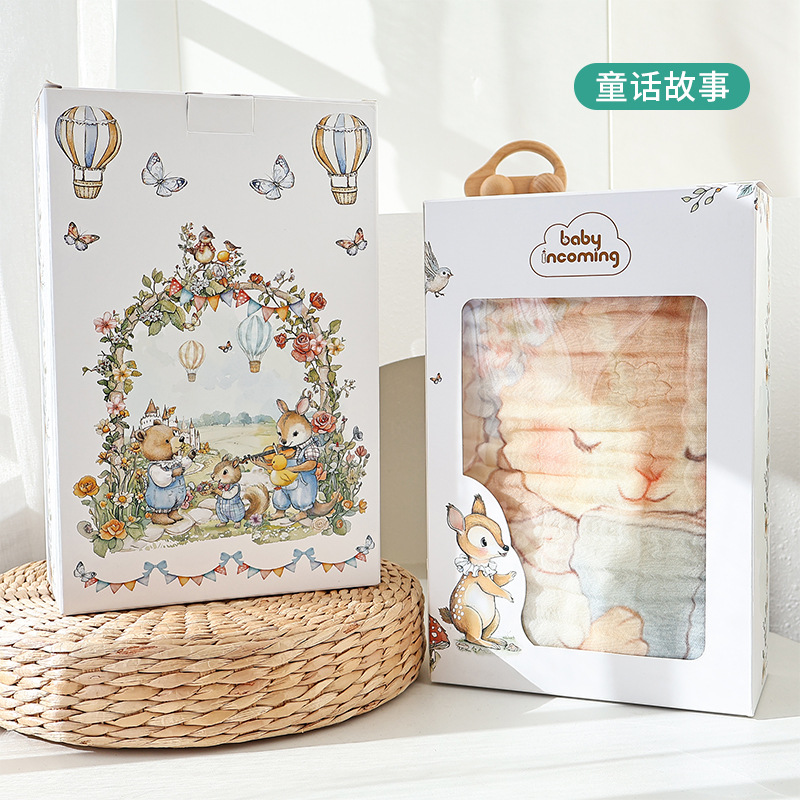 Picture of Baby Bath Towel Bamboo Cotton Pinch Gauze Baby Wrap Towel Newborn Bath Towel Large Size Soft Absorbent Four Seasons Universal