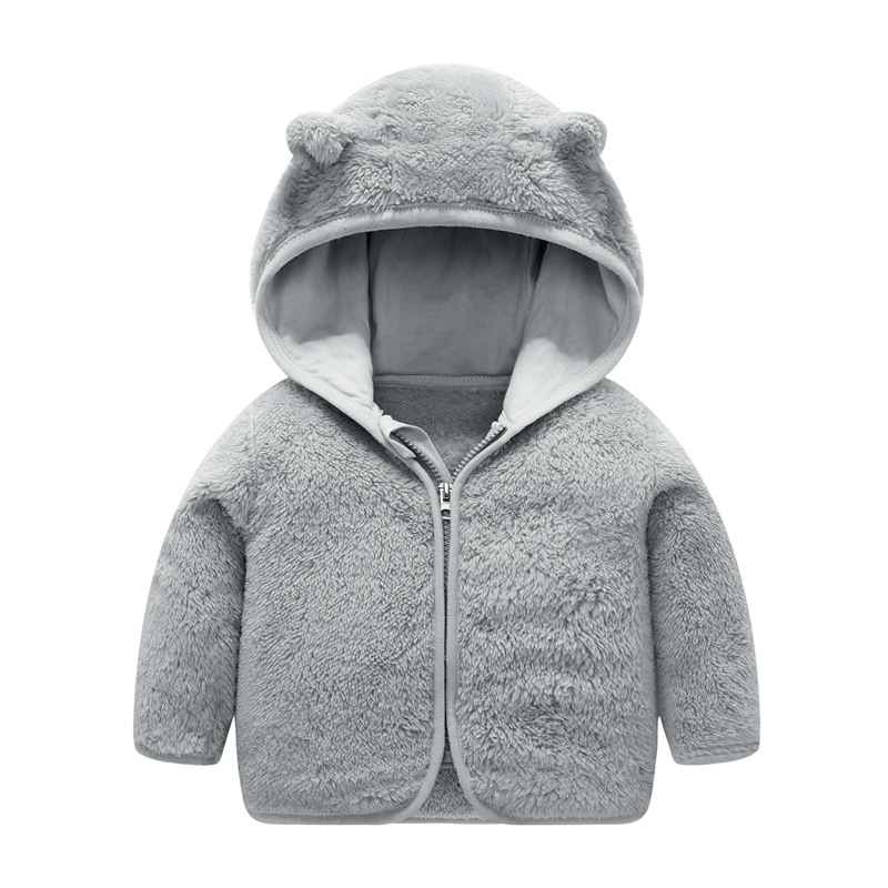 Picture of Girls' Coat Spring Autumn and Winter Children's Baby fleece-lined Thickened Boys' Plush Baby Coat Western Style Warm Top