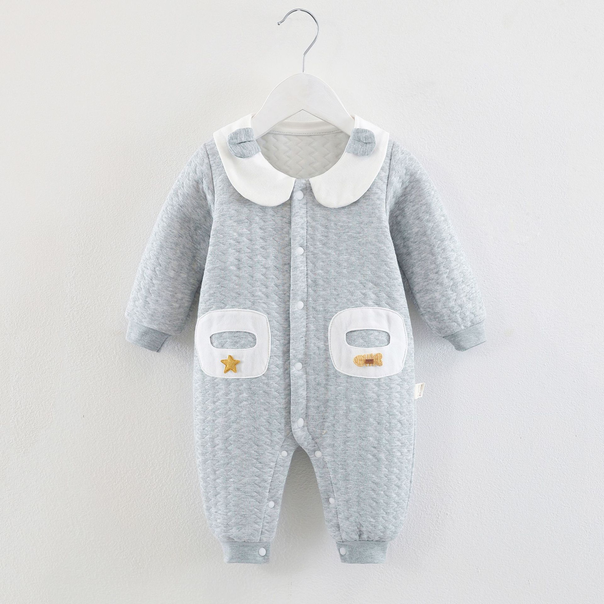 Picture of Baby's one-piece clothing autumn and winter pure cotton warm newborn climbing clothing for boys and girls baby ha clothes newborn one-piece clothing spring and autumn clothes