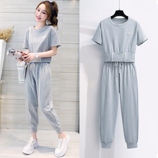 Picture of Fashion suit Women's Spring/Summer 2022 New Elegant Casual Sportswear Short T-Shirt Stylish Age-reducing Two-piece Set
