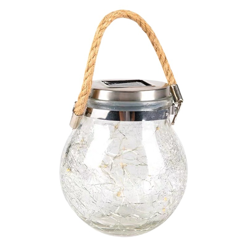 Solar Crack Bottle Light Mason Bottle Villa Courtyard Garden Layout Courtyard Balcony Tree Hanging Wish Light Night Light