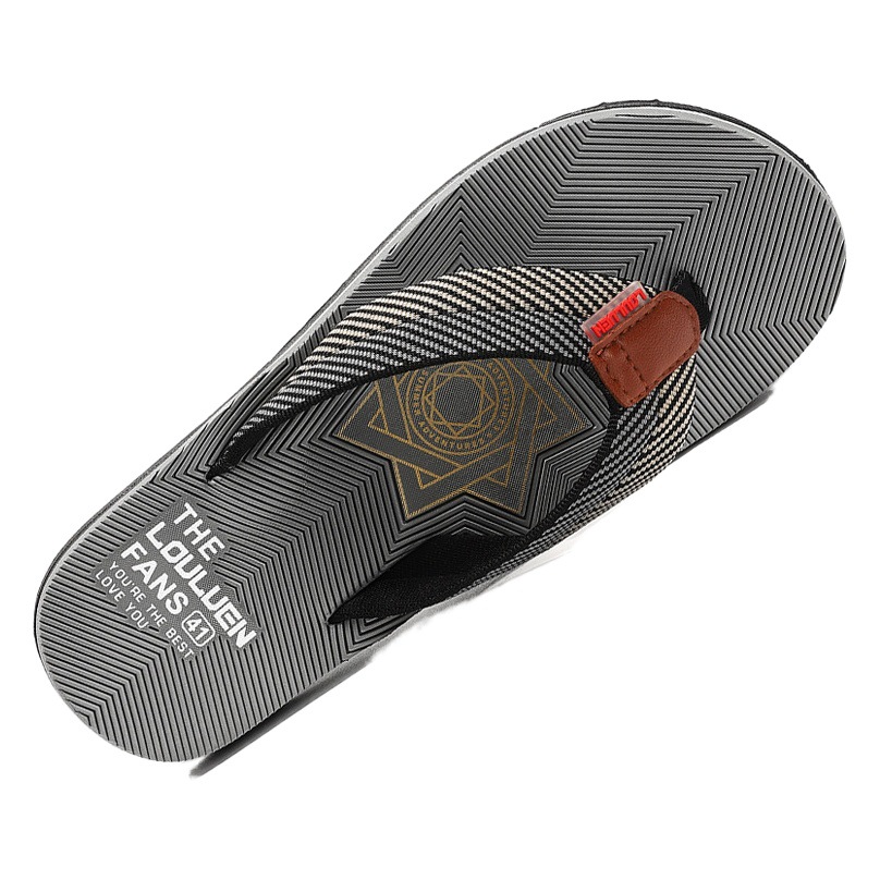 New beach flip-flops men's summer non-slip clip-on leisure sandals outro fashion thick-soled men's slippers wholesale