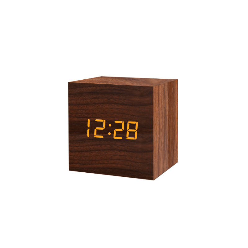 Picture of Source Manufacturer Electronic Clock Rectangular Wooden Clock Mini Alarm Clock Digital Clock Led Wooden Clock Luminous