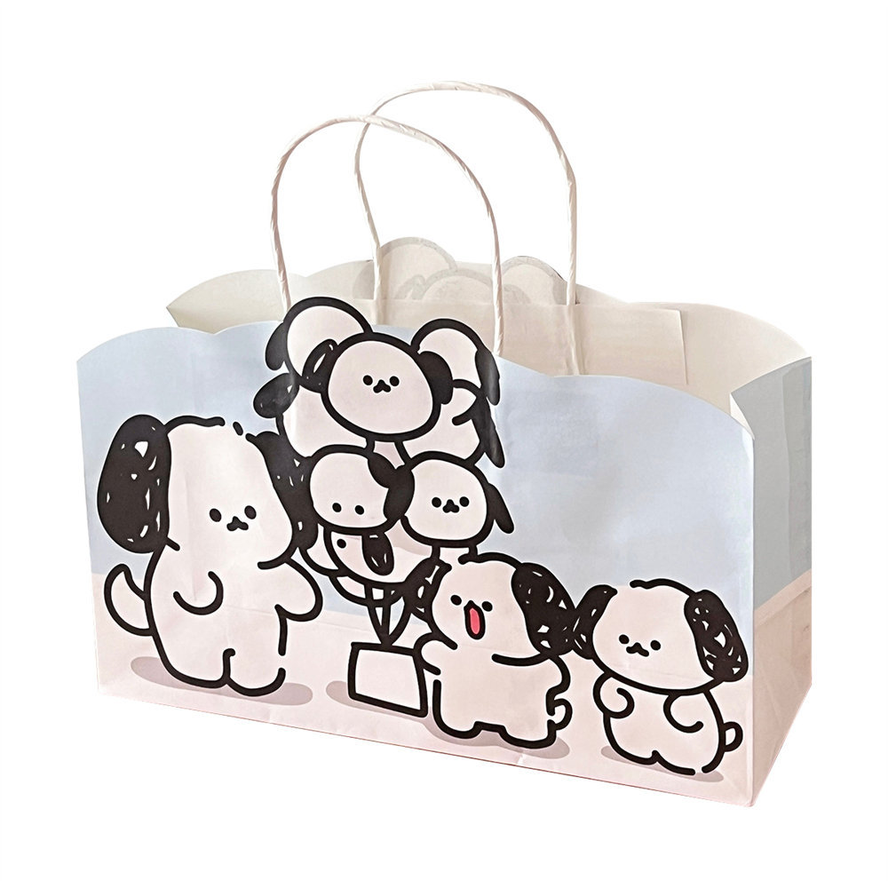 Picture of Cartoon Cute Jelly Dog Cloud Paper Bag Large Bag Gift Bag Tote Bag Holiday Birthday Gift Packaging Bag