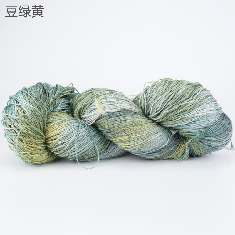 Picture of Cross-border hot-selling segment dyed Tencel flax thread handmade diy color halo fashion yarn wool group wholesale