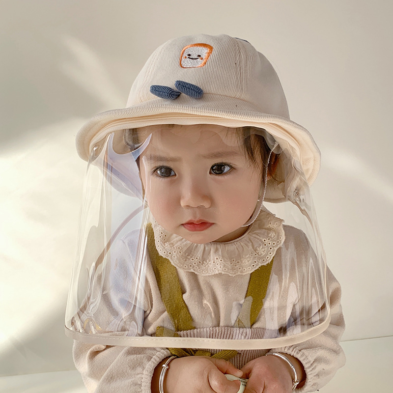 Picture of Newborn Baby Protective Face Cover Going Out Baby Anti-Droplet Hat Summer Sun Protection Hat Spring and Autumn