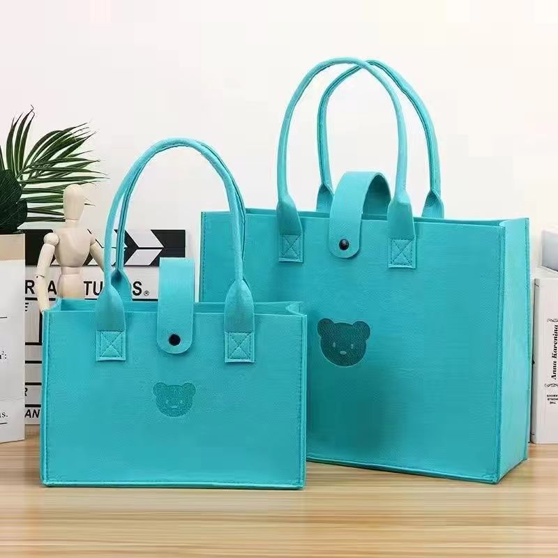 Bear Felt Bag Souvenir Women's Handbag Advertising Tote Bag Storage Bag Handbag Felt Bag Gift