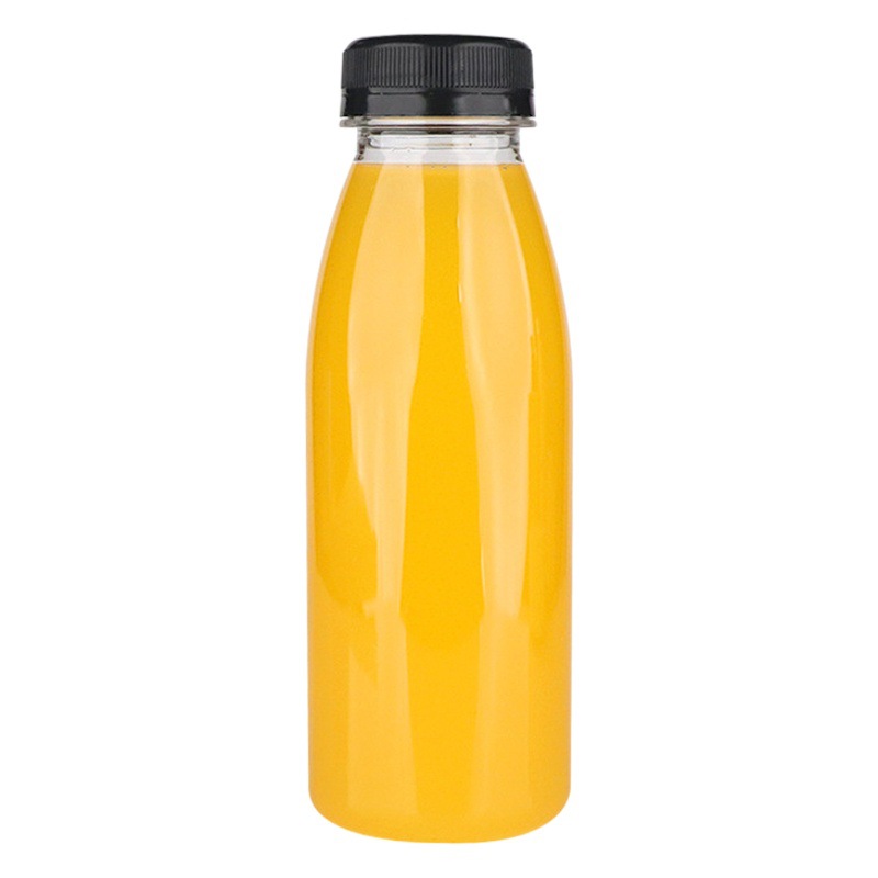 Manufacturer in stock 300ml milk tea bottle pet transparent plastic bottle food grade juice bottle disposable beverage bottle