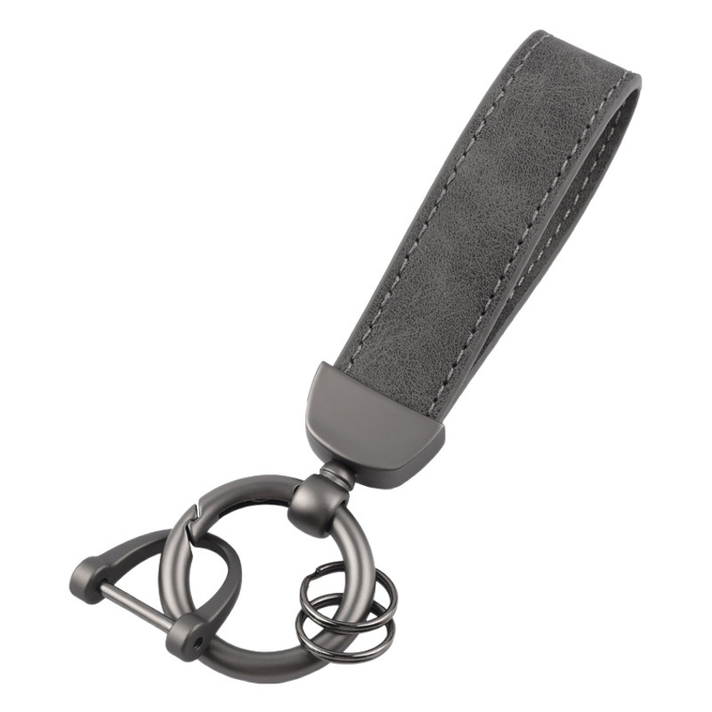 Vintage Frosted Leather Keychain Fashion Cute Car Key Chain Internet Celebrant Couples Fur Men's Waist Hanging Buckle