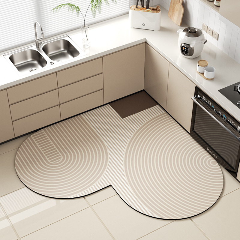 Picture of Cross-border Wholesale Diatom Mud Floor Mat Bathroom Absorbent Foot Mat Simple Dirty Resistant Anti-skid Mat Household Kitchen Tianjin Floor Mat