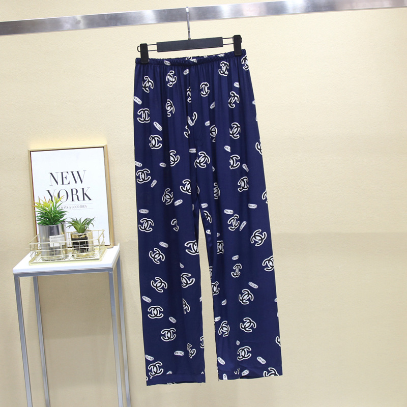Picture of Pajama Pants Men's Summer Cotton Silk Thin Large Size Middle-Aged and Elderly Home Trousers Artificial Cotton Manufacturer Home Air-Conditioned Pants