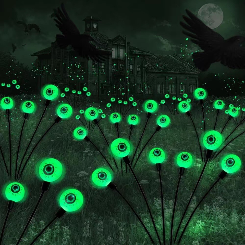 Picture of Halloween eye light string outdoor courtyard garden horror lantern lawn decoration solar LED ground lamp